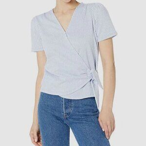 Michael Kors Light Blue wrap Knit Top